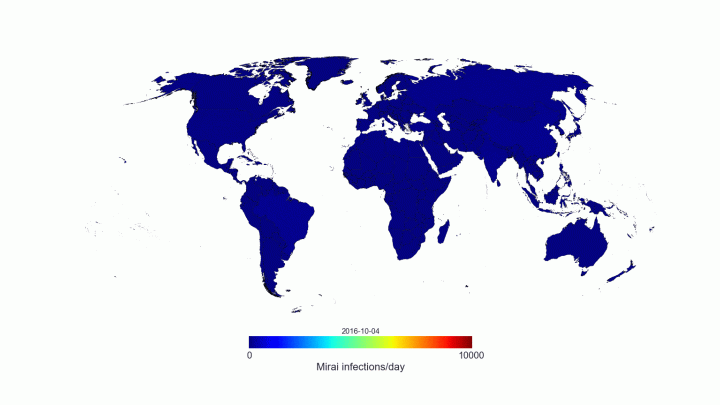 mirai botnet map