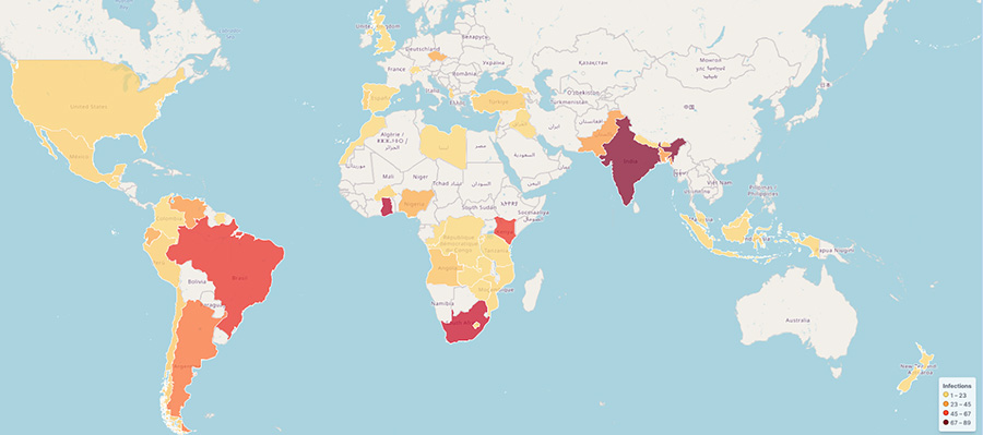 Approximation of PrivateLoader botnet geo distribution