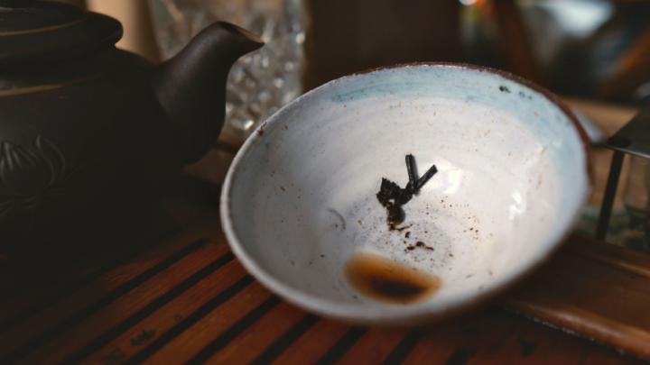 Tea leaves in a cup, representing that you need to interpret information