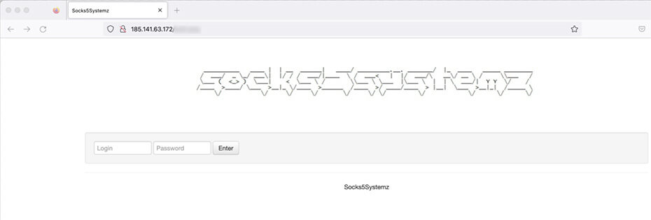 socks5systemz login page