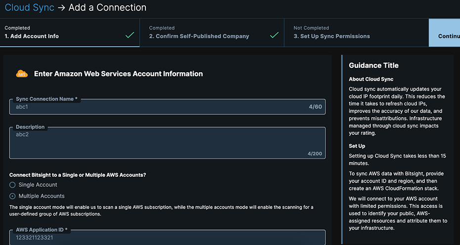 cloud sync_add a connection