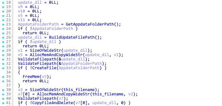 Figure 19- Move itself to Appdata