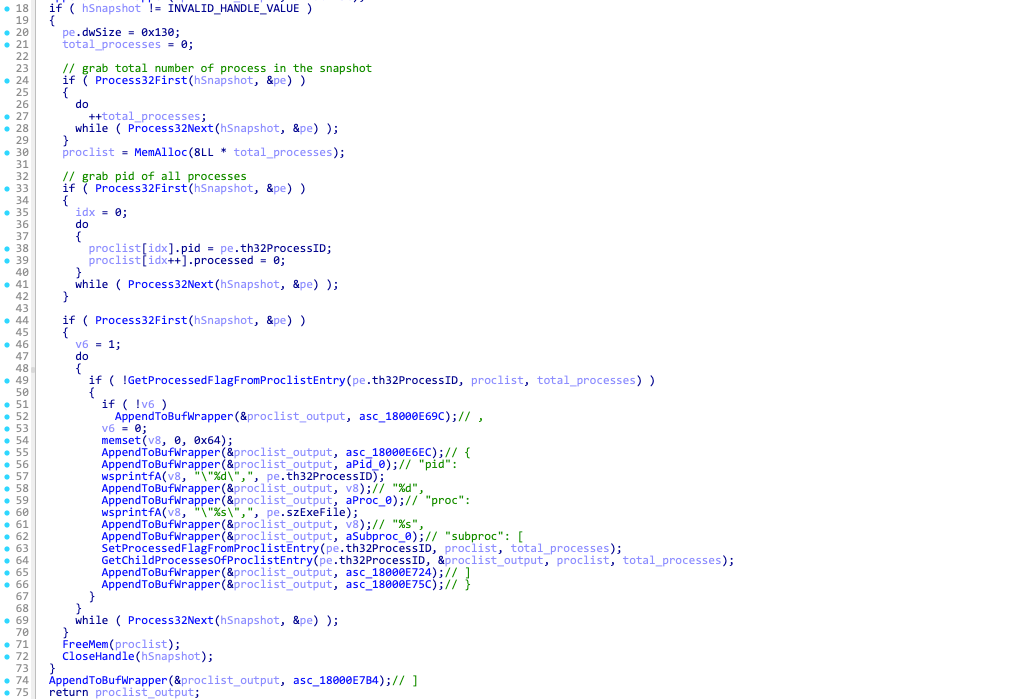 Figure 27- Enumerate running processes