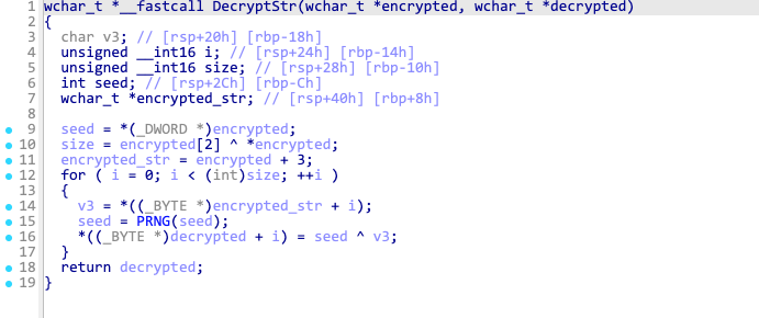 Latrodectus Figure 9- String decryption