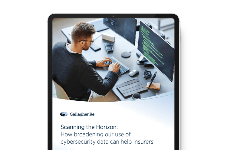 Gallagher Re_Scanning the Horizon-How broadening our use of cybersecurity data can help insurers whitepaper cover