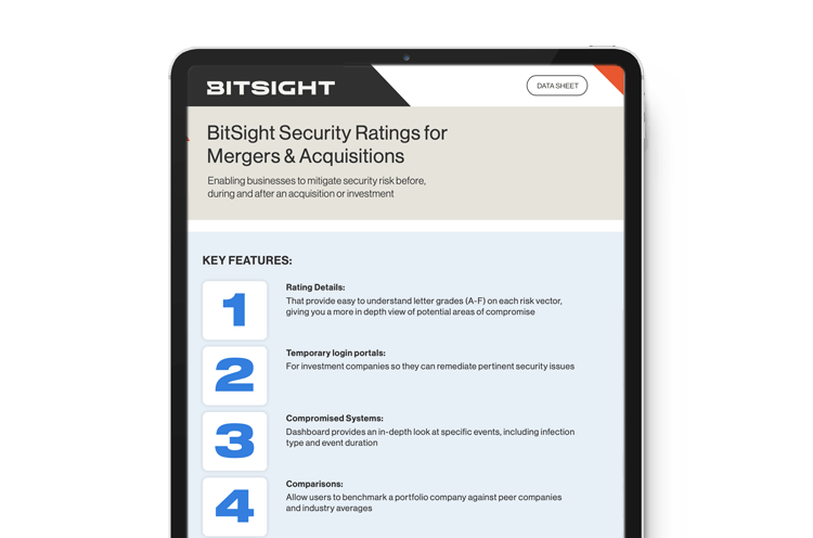 mergers and acquisitions datasheet