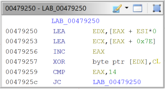 String decryption loop