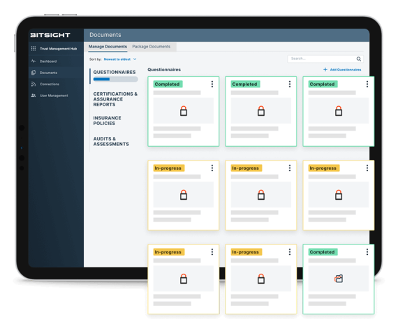 Bitsight TMH Documents view