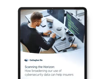 Gallagher Re_Scanning the Horizon-How broadening our use of cybersecurity data can help insurers whitepaper cover