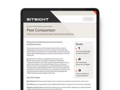 Peer analytics datasheet cover